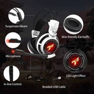 👉 Gaming headset zwart SOMIC G941 USB 7.1 Channel with 4D Vibration Sound Effect 40mm Driver Unit Wired Controller LED Light Black