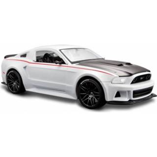 Modelauto wit One Size Ford Mustang GT 2014 20 x 8 5 cm - Schaal 1:24 Speelgoedauto Miniatuurauto 8719247297433
