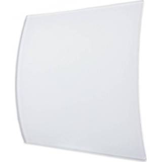 👉 Ventilatierooster wit glas Design Vierkant (lucht Afvoer & Toevoer) Ø100mm - Gebogen Mat