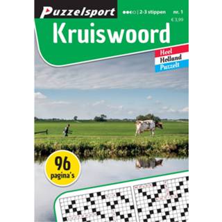 👉 Puzzelboek Puzzelsport 96 pagina's Kruiswoord 2-3 Stippen 8710835842219