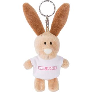 👉 Sleutelhanger bruin polyester One Size Nici konijn junior 10 cm 4012390447132
