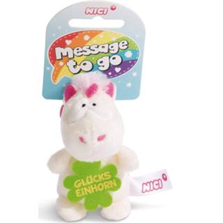 👉 Wit polyester One Size Nici knuffelhanger Eenhoorn Geluk junior 8 cm 4012390449853