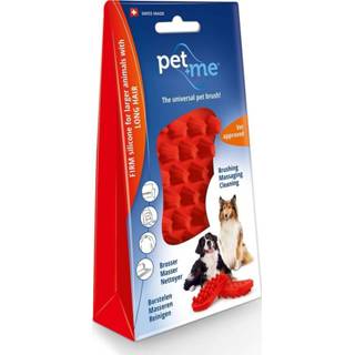 👉 Rood Pet+Me Dog Long Hair Brush Red 7640157920047
