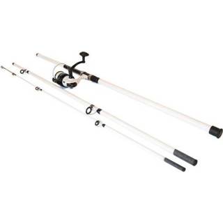 👉 Strandset kunststof hengelset wit zeevis hengel FISH-XPRO Beach Pro - Strandhengel Set 8718794293066