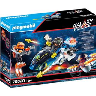 👉 Motorfiet kunststof meerkleurig One Size jongens PLAYMOBIL Galaxy Police motorfiets 40-delig 4008789700209