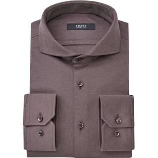 👉 Shirt bruin Desoto Luxury Line Slim Fit Jersey bruin, Melange 4045857378281