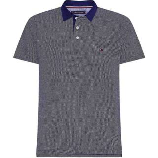 👉 Poloshirt marine blauw wit Tommy Hilfiger Slim Fit Polo shirt Korte mouw marine/donkerblauw/wit, Motief 8720113889348