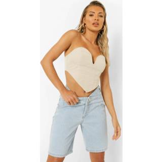 Denim Fietsbroekje Met Wikkel Taille, Light Blue