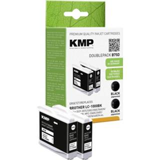 👉 Zwart KMP Cartridge vervangt Brother LC1000BK Compatibel 2-pack Zwart, B75D 1035,4021 4011324370522