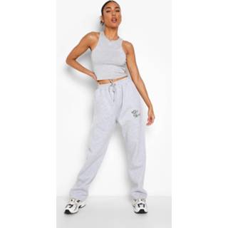 👉 Ofcl Wide Leg Joggingbroek Met Biezen, Grey Marl