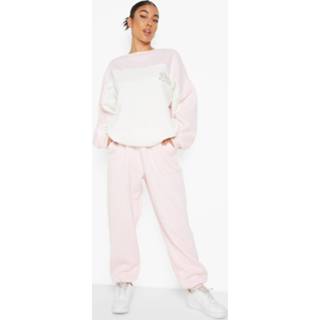 👉 Ofcl Colour Block Trainingspak Met Sweater, Pink