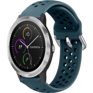 Siliconen band donkergroen Garmin Vivoactive 3 bandje met gaatjes (rock green) 7424905791758