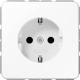 👉 Wandcontactdoos met randaarde Jung CD1520BFKIWW 1-voudig Inzetstuk Alpine-wit