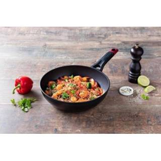 👉 Aluminium zwart Wok Pan, 28 cm - Pyrex | Optima Induction 3426470284318