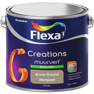 👉 Muurverf donkergroen Flexa Creations Extra Mat - Camouflage Green 2,5 liter 8711113106375