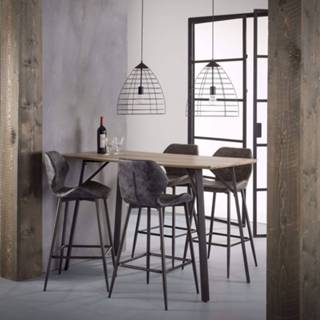 👉 Barstoel dustrieel zwart kunstleer YELS Blair 47 cm PU-leder 7436938631635