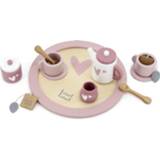 👉 Kinderservies roze houten meisjes kinderen Kinder Serviesje / Speelservies Theeset met Koffer - Verjaardag Cadeau meisje 2 jaar 3 4 5 6 9-delig 5420067924838