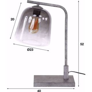 👉 Design tafel lamp metaal active grijs Meer Tafellamp Milton 7422232652681