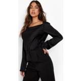 👉 Matte Satijnen Blouse Met Boothals, Black