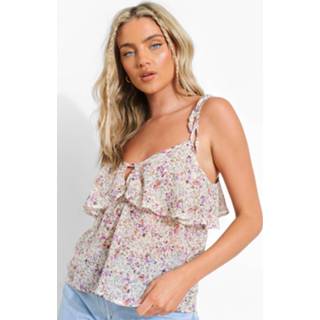 👉 Bloemen Hemdje Met Ceintuur, Multi