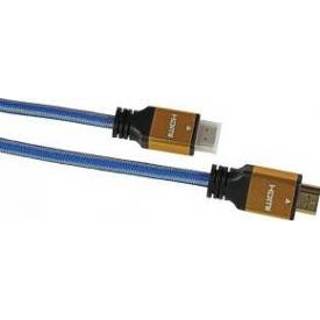 👉 HDMI kabel zwart blauw goud IBox ITVFHD04 1,5 m Type A (Standaard) Zwart, Blauw, 5901443051374