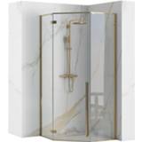 👉 Douchecabine goud glans REA Diamond Gold 90 x 195 cm. - 6 mm 5902557355822