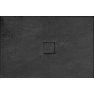 👉 Douchebak zwart REA Black Stone Rechthoek 90 x 120 3,5 cm. - 5902557319961