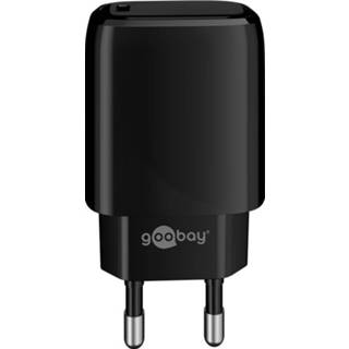 👉 Zwart wit USB-C Fast Charger CE Euro Male adapter - Oplader Quick Charge Eurostekker type-C CEE 7/16 1 poorts 20W 3000mA 5V 4040849538643