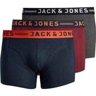 👉 Boxershort blauw mannen Jack & Jones heren 3-Pack - Burgundy 5714512419827