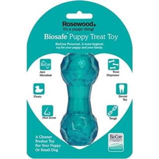 👉 Puppy snack blauw kunststof Biosafe dumbell 5025659431079