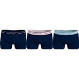 👉 Boxershort elastaan male blauw Tommy Hilfiger 3-pack boxershorts trunk desert sky