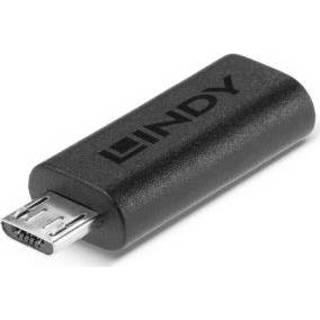 👉 Tussenstuk zwart Lindy 41903 voor kabels USB Type C Micro-B 4002888419031
