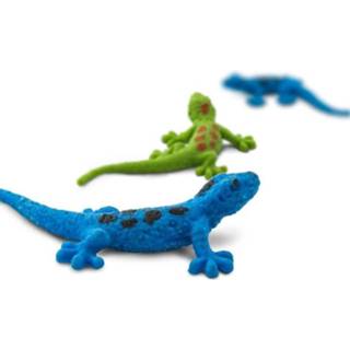 👉 Minifiguur blauw groen rubber One Size Safari mini-figuren Gekko 2,5 cm blauw/groen 192 stuks 95866005122