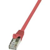 👉 Rood LogiLink CP1014D RJ45 Netwerk Aansluitkabel CAT 5e SF/UTP 25.00 cm Snagless 4052792024678