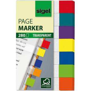 👉 Color-GeenKleur GeenKleur One Size transparant Indexeringsstrookjes Sigel 84x50mm 7-kleuren 4004360972577