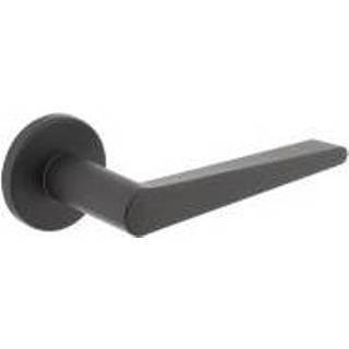 👉 Deur kruk zamac grijs Intersteel Deurkruk Tiga op rozet ø50x7mm - 8714186550854