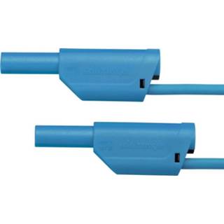 👉 Schützinger VSFK 6000 / 1 / 50 / BL Verbindingskabel [Stekker 4 mm - Stekker 4 mm] Blauw 1 stuk(s)