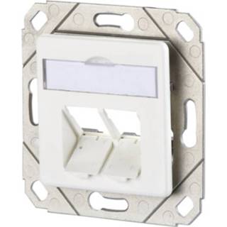 👉 Wit Metz Connect Modul Dose 2Port UPk unbest.RW Netwerkdoos Inbouw (in muur) Inzet met centraalstuk Zonder connectoren 2 poorten Zuiver (RAL 9010) 4250184106005