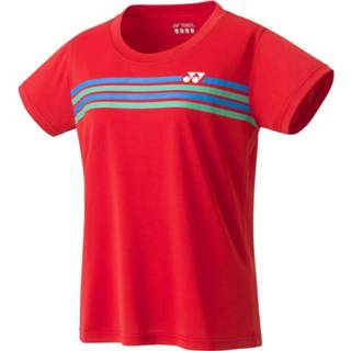 👉 Shirt rood polyester m vrouwen Yonex tennisshirt Team dames maat 4550086469087