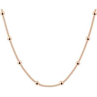 👉 Halsketting zilver vrouwen ketting active Rosé Verguld Collier bolletjes 3 2401019 8718834583676