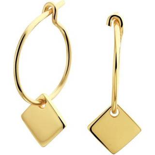 👉 Oorring geelgoud zilver glanzen One Size goudkleurig TFT Oorringen Ruit 1 Micron Op Glanzend 0.8 mm x 15 8718834596324