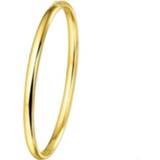 👉 Schar nier armband vrouwen active slavenarmband Geelgouden Bangle scharnier ovale buis 4 x 60 mm 4005022 8718834212293