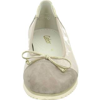 👉 Ballerina's nubuck grijs Gabor Ballerinas 4056068245279