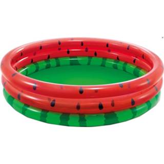 👉 Opblaaszwembad groen vinyl One Size Color-Rood Intex watermeloen 58448NP 168 x 38 cm 8720585113477