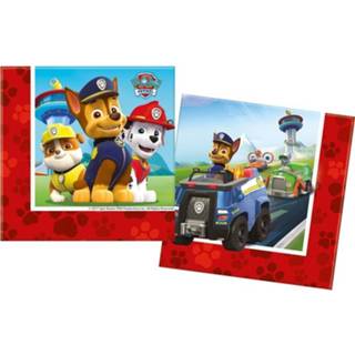 👉 Servet papier papieren One Size meerkleurig kinderen 40x Paw Patrol themafeest servetten 33 x cm - Kinderfeestje wegwerp tafeldecoraties 8720147448832
