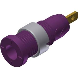 👉 SKS Hirschmann MSEB 2610 F 2,8 Au Veiligheids-labconnector, female Bus, inbouw verticaal Stift-Ø: 2 mm Violet 1 stuk(s)