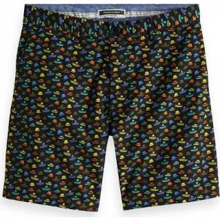 👉 Hoed zwart Scotch & Soda Chino Short Print Hoeden (148905 - 0218) 8718859188061