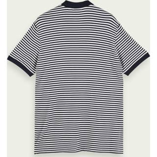 👉 Scotch & Soda Polo Striped Bamboo-Blend Jersey Navy (158576 - 0218)