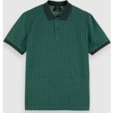 👉 Scotch & Soda Polo Piqué Print Groen (162389 - 0218)