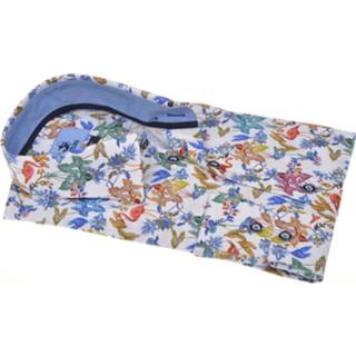 👉 Overhemd wit Culture Print Flamingo (215161 - 94) 8718752533968